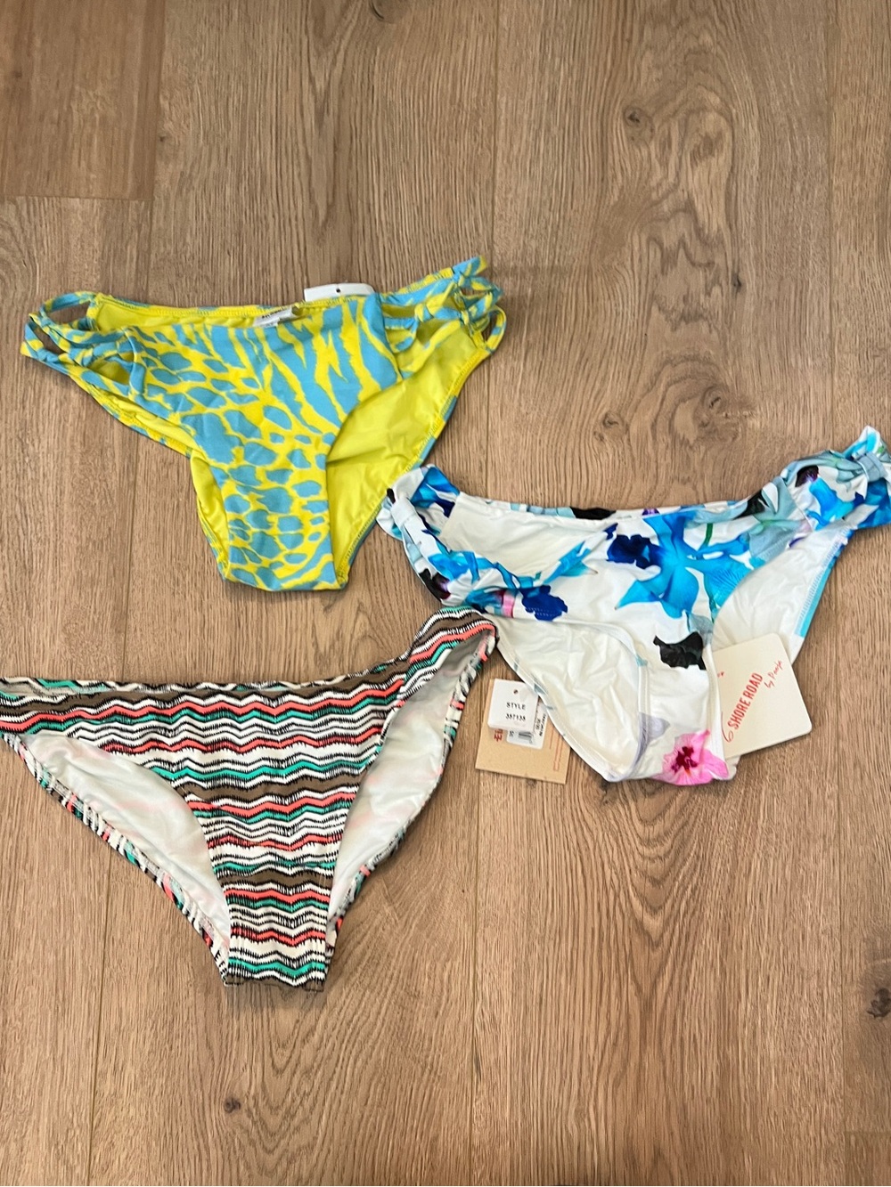 Set of 3 Designer Swim Bottoms | Women’s Bikini | Medium | NWT | Colorful